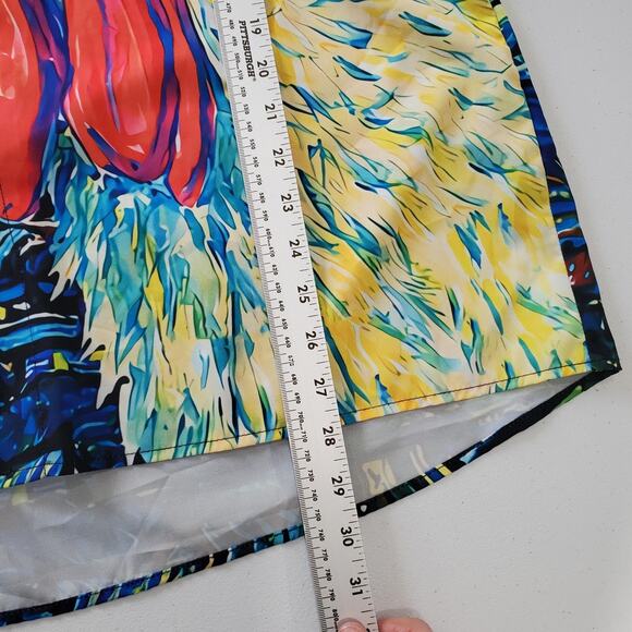 Hardaddy Shirt Mens Medium Starry Night Rooster Chicken Graphic Button Front - Picture 4 of 8